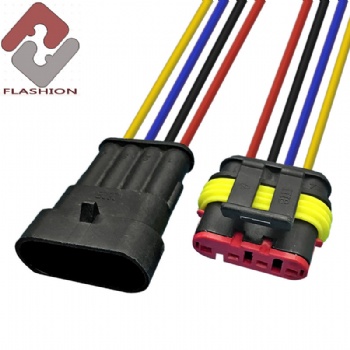 4 holes waterproof male female  wires  DJ7041-1.5-21