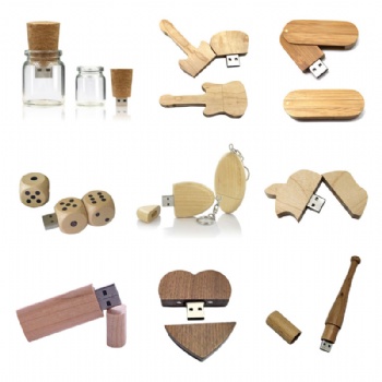 Cartoon wooden fusb flash drive