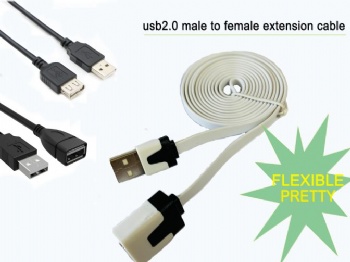 USB male to female flat cable  extension cable