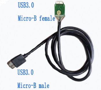 Custom USB 3.0  micro-B male to female cable