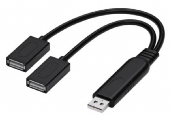 USB2.0  type A splitter male to 2 female cable power and data cable  hub cable