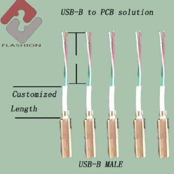 usb B公头焊接头接PCB