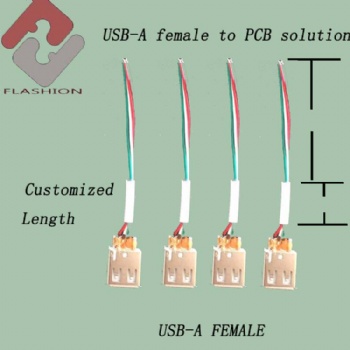 usb 母头焊接头接PCB