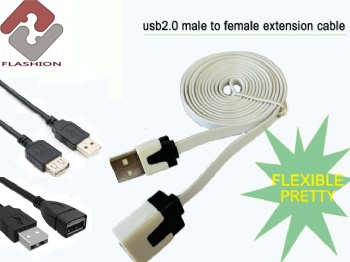 USB male to female flat cable  extension cable