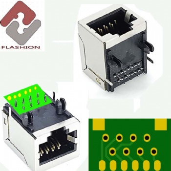 Custom RJ45 magnetics connector for wiring