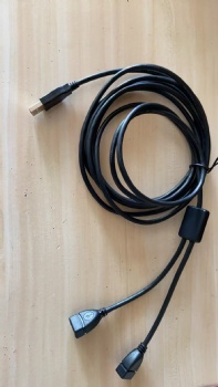 USB2.0  type A splitter male to 2 female cable power and data cable  hub cable V type and Y type optional 30cm 2M or 3M